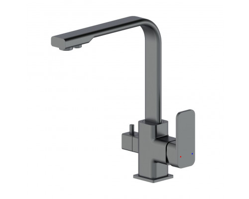 Приобрести Смеситель для кухни с подключением фильтра WONZON & WOGHAND, Темный графит (WW-88458004-BGM) в магазине сантехники Santeh-Crystal.ru