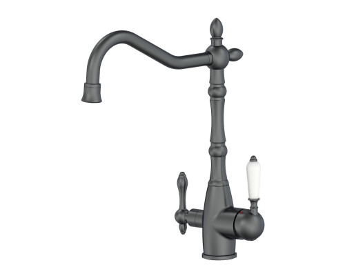 Приобрести Смеситель для кухни c подключением фильтра WONZON & WOGHAND, Темный графит (WW-88458006-BGM) в магазине сантехники Santeh-Crystal.ru