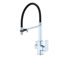 Смеситель для кухни с гибким изливом и подключением фильтра WONZON & WOGHAND, Хром (WW-88458012-CR)