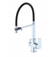 Смеситель для кухни с гибким изливом и подключением фильтра WONZON & WOGHAND, Хром (WW-88458012-CR)