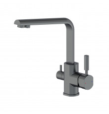 Смеситель для кухни с подключением фильтра WONZON & WOGHAND, Темный графит (WW-88458003-BGM)