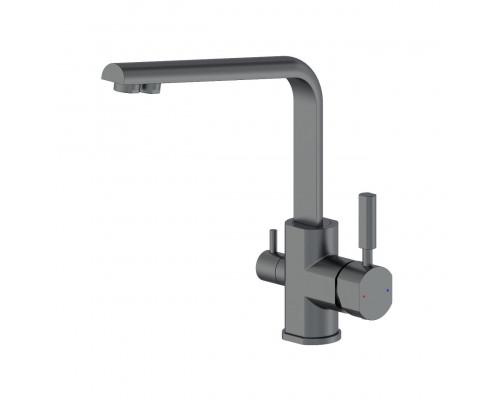 Приобрести Смеситель для кухни с подключением фильтра WONZON & WOGHAND, Темный графит (WW-88458003-BGM) в магазине сантехники Santeh-Crystal.ru