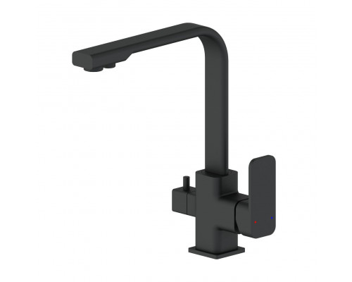 Приобрести Смеситель для кухни с подключением фильтра WONZON & WOGHAND, Черный матовый (WW-88458004-MB) в магазине сантехники Santeh-Crystal.ru