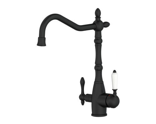 Приобрести Смеситель для кухни c подключением фильтра WONZON & WOGHAND, Черный матовый (WW-88458006-MB) в магазине сантехники Santeh-Crystal.ru