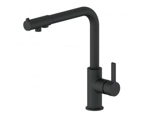 Заказать Смеситель для кухни c подключением фильтра WONZON & WOGHAND, Черный матовый (WW-88458008-MB) в магазине сантехники Santeh-Crystal.ru