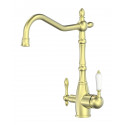 Смеситель для кухни c подключением фильтра WONZON & WOGHAND, Брашированное золото (WW-88458006-BG)