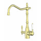 Купить Смеситель для кухни c подключением фильтра WONZON & WOGHAND, Брашированное золото (WW-88458006-BG) в магазине сантехники Santeh-Crystal.ru