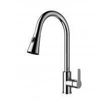 Смеситель для кухни с выдвижным изливом WONZON & WOGHAND, Брашированный никель (WW-121E201L-BS)