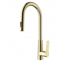 Смеситель для кухни с выдвижным изливом WONZON & WOGHAND, Брашированное золото (WW-A20782-BG)