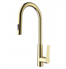 Смеситель для кухни с выдвижным изливом WONZON & WOGHAND, Брашированное золото (WW-A20782-BG)