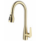 Приобрести Смеситель для кухни с выдвижным изливом WONZON & WOGHAND, Брашированное золото (WW-121E201B-BG) в магазине сантехники Santeh-Crystal.ru