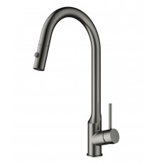 Смеситель для кухни с выдвижным изливом WONZON & WOGHAND, Темный графит (WW-A21252-BGG)