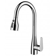 Смеситель для кухни с выдвижным изливом WONZON & WOGHAND, Хром (WW-121E201B-CR)