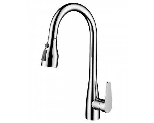 Купить Смеситель для кухни с выдвижным изливом WONZON & WOGHAND, Хром (WW-121E201B-CR) в магазине сантехники Santeh-Crystal.ru