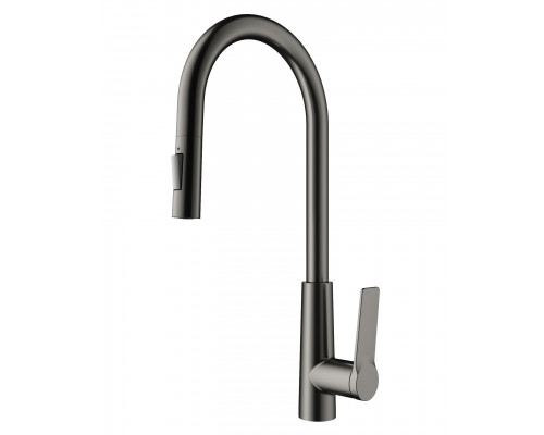 Заказать Смеситель для кухни с выдвижным изливом WONZON & WOGHAND, Темный графит (WW-A20782-BGG) в магазине сантехники Santeh-Crystal.ru