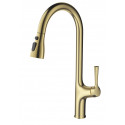Смеситель для кухни с выдвижным изливом WONZON & WOGHAND, Брашированное золото (WW-AE54123-BG)