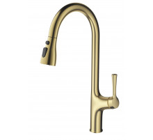 Смеситель для кухни с выдвижным изливом WONZON & WOGHAND, Брашированное золото (WW-AE54123-BG)