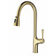 Купить Смеситель для кухни с выдвижным изливом WONZON & WOGHAND, Брашированное золото (WW-AE54123-BG) в магазине сантехники Santeh-Crystal.ru
