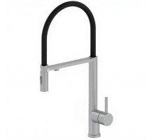 Смеситель для кухни с гибким изливом и подключением фильтра WONZON & WOGHAND, Брашированный никель (WW-458027-BN)