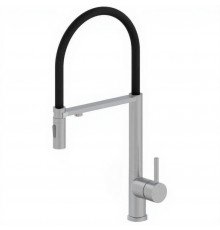 Смеситель для кухни с гибким изливом и подключением фильтра WONZON & WOGHAND, Брашированный никель (WW-458027-BN)