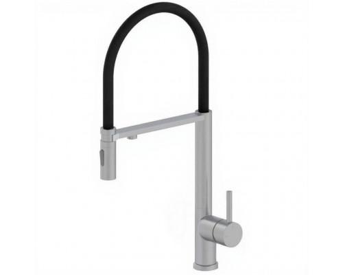 Смеситель для кухни с гибким изливом и подключением фильтра WONZON & WOGHAND, Брашированный никель (WW-458027-BN)