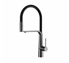 Смеситель для кухни с гибким изливом и подключением фильтра WONZON & WOGHAND, Темный графит (WW-8020293-BGM)