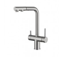 Смеситель для кухни с выдвижным изливом и подключением фильтра WONZON & WOGHAND, Брашированный никель (WW-88458018-BN)