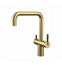 Смеситель для кухни c подключением фильтра WONZON & WOGHAND, Брашированное золото (WW-8020298-BG)