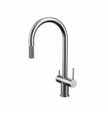 Смеситель для кухни с выдвижным изливом и подключением фильтра WONZON & WOGHAND, Хром (WW-8020295-CR)