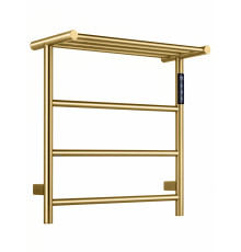 Полотенцесушитель электрический с полкой WONZON & WOGHAND BONN, Брашированное золото (WW-AL402-BG)