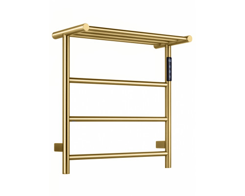 Полотенцесушитель электрический с полкой WONZON & WOGHAND BONN, Брашированное золото (WW-AL402-BG)
