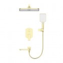 Душевая система встраиваемая WONZON & WOGHAND FORZA, Брашированное золото (WW-939031-BG)
