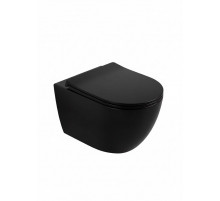 Унитаз подвесной безободковый WONZON & WOGHAND NILE, черный матовый (WW-UP2210-MB)