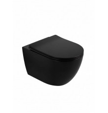 Унитаз подвесной безободковый WONZON & WOGHAND NILE, черный матовый (WW-UP2210-MB)