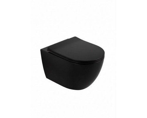 Унитаз подвесной безободковый WONZON & WOGHAND NILE, черный матовый (WW-UP2210-MB)