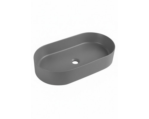 Накладная раковина овальная WONZON & WOGHAND ONTARIO, серый матовый (WW-RN41363-MG)