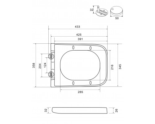 Унитаз подвесной безободковый WONZON & WOGHAND RONA, белый матовый (WW-UP2216-MW)