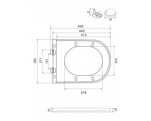 Унитаз подвесной безободковый WONZON & WOGHAND NILE, серый матовый (WW-UP2210-MG)