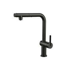 Смеситель для кухни с выдвижным изливом и подключением фильтра WONZON & WOGHAND, Черный матовый (WW-8020294-MB)