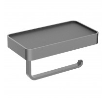 Держатель для туалетной бумаги с полкой WONZON & WOGHAND GRAFFITY, Темный графит (WW-9366-BGM)