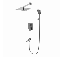 Душевая система встраиваемая WONZON & WOGHAND CUBE 2.0, Темный графит (WW-88939068-BGM)