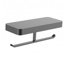 Двойной держатель для туалетной бумаги с полкой WONZON & WOGHAND LOTTE, Темный графит (WW-8356-BGM)