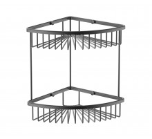 Полка для ванной 2-х ярусная WONZON & WOGHAND, Темный графит (WW-4128-BGM)