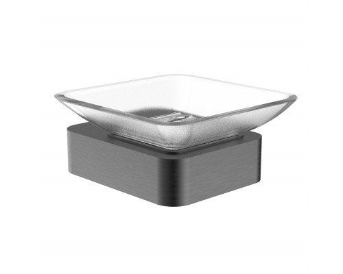 Мыльница с держателем WONZON & WOGHAND LOTTE, Темный графит (WW-8322-BGM)