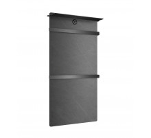 Полотенцесушитель электрический с каменной плитой Серый мрамор WONZON & WOGHAND STUTTGART, Темный графит (WW-A504G-GM)