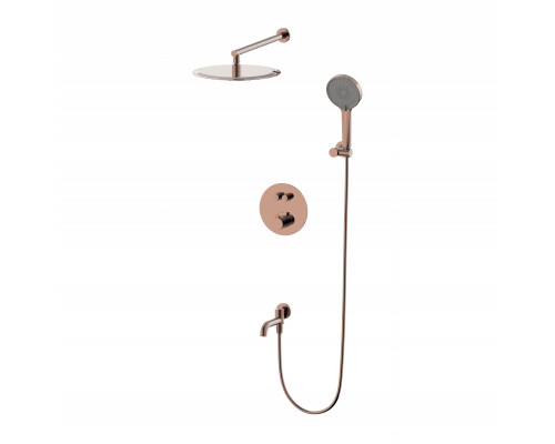 Душевая система с тремостатом WONZON & WOGHAND STICK, Розовое золото (WW-88929010-RG)