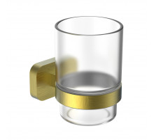 Стакан для зубных щеток с держателем WONZON & WOGHAND GRAFFITY, Брашированное золото (WW-9321-BG)