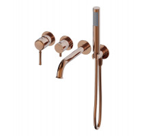 Смеситель для ванны встраиваемый WONZON & WOGHAND TOR, Розовое золото (WW-88889073-RG)