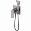 Смеситель с гигиеническим душем встраиваемый WONZON & WOGHAND CUBE 2.0, Темный графит (WW-88829068-BGM)