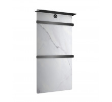 Полотенцесушитель электрический с каменной плитой Белый мрамор WONZON & WOGHAND STUTTGART, Темный графит (WW-A504W-GM)